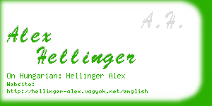 alex hellinger business card